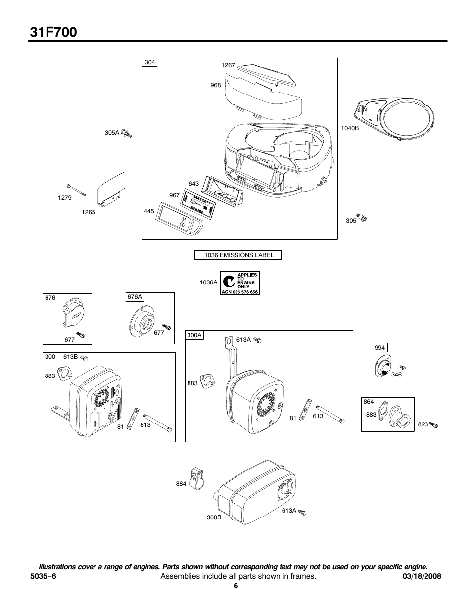 Briggs & Stratton 31F700 Series User Manual | Page 6 / 15