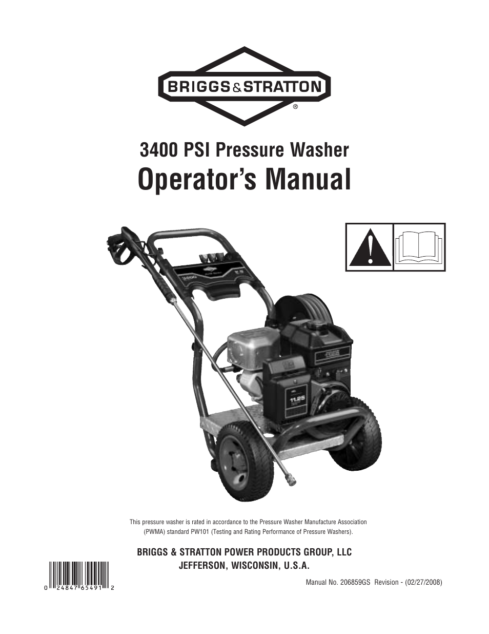 Briggs & Stratton 3400PSI User Manual | 60 pages