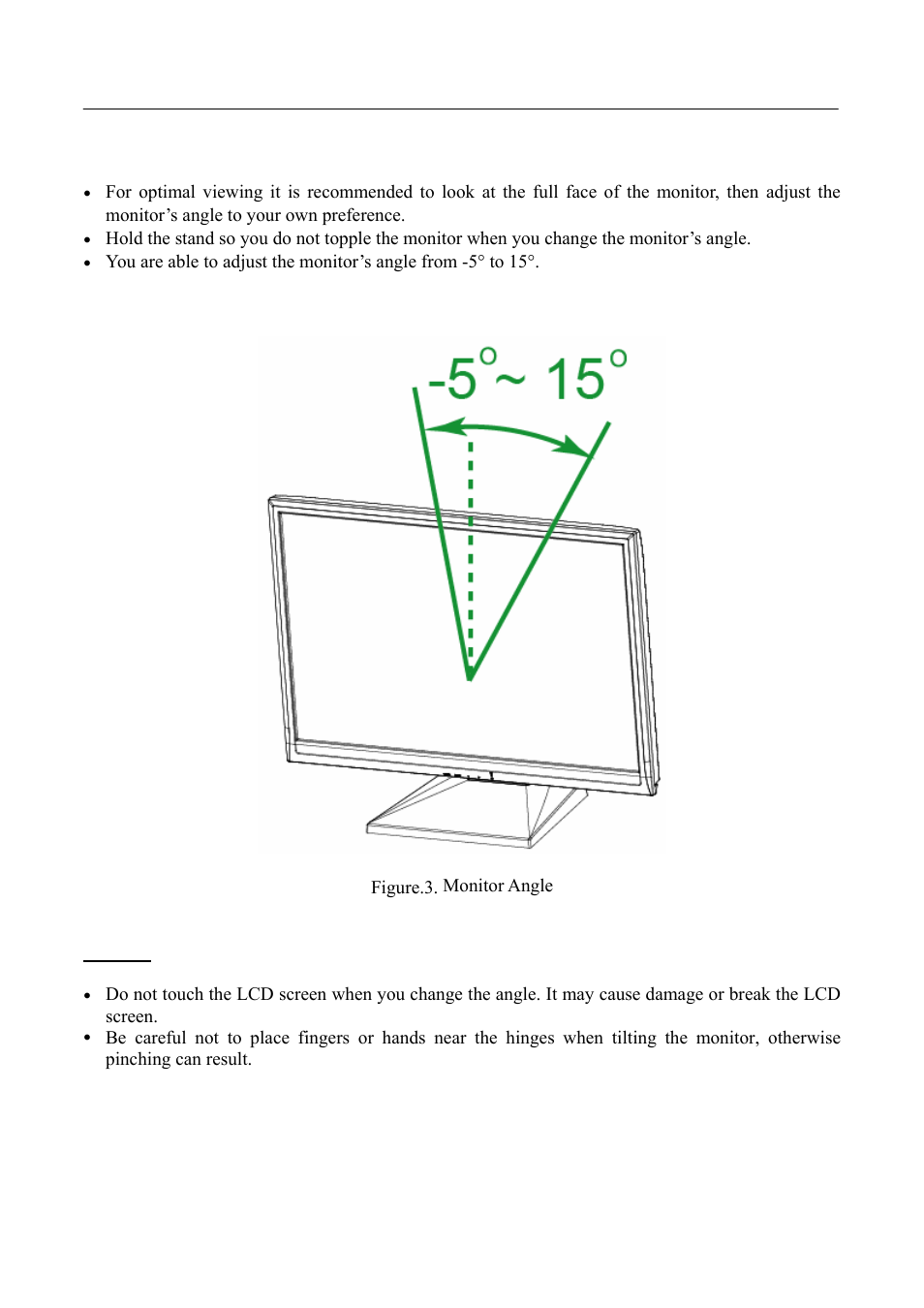 Adjusting the viewing angle | Hanns.G HP221 User Manual | Page 12 / 24