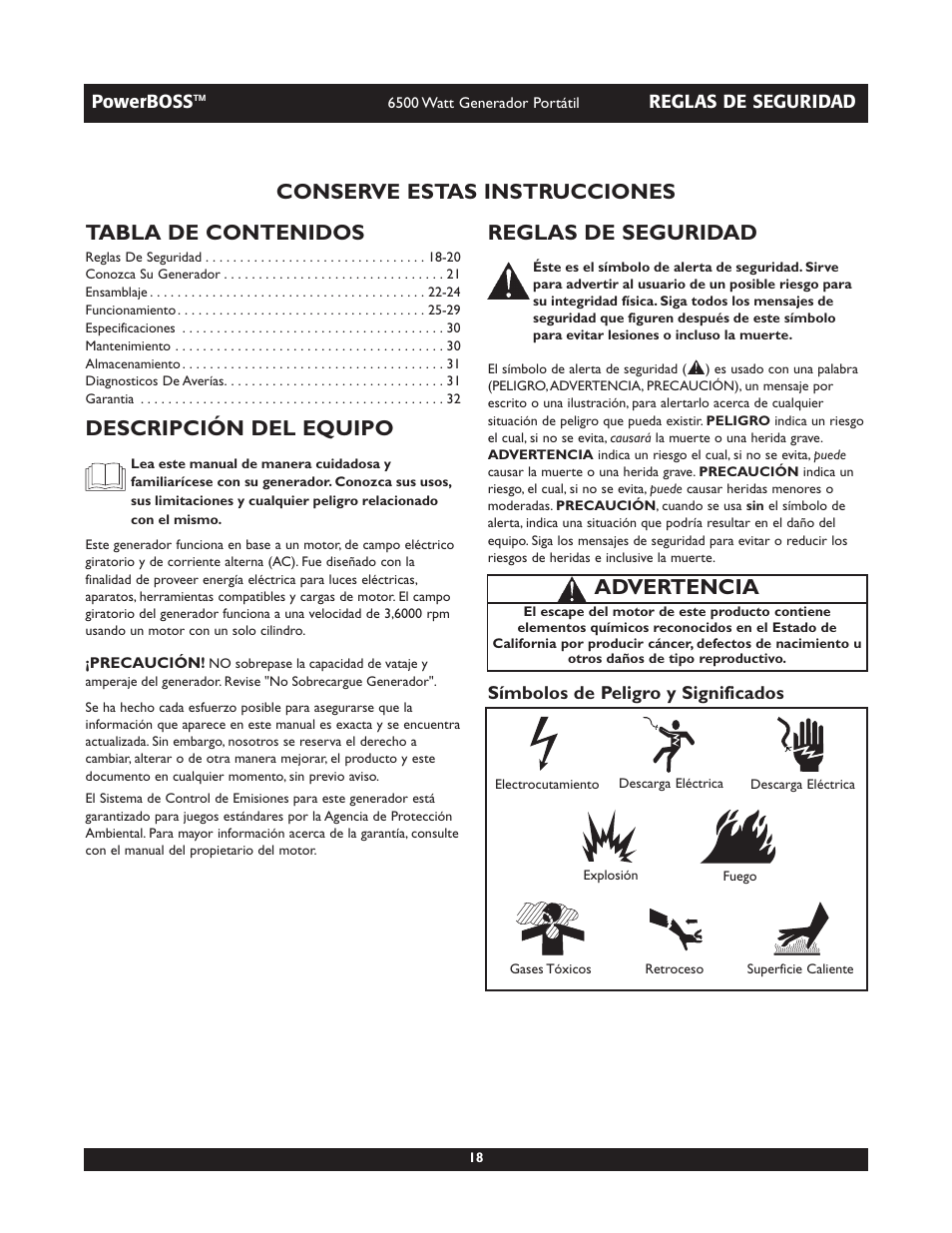 Briggs & Stratton PowerBoss 30227 User Manual | Page 18 / 32