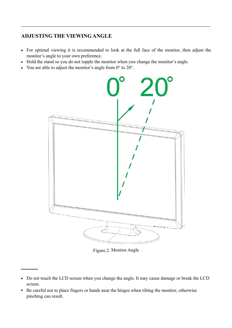 Adjusting the viewing angle | Hanns.G HH281 User Manual | Page 10 / 22