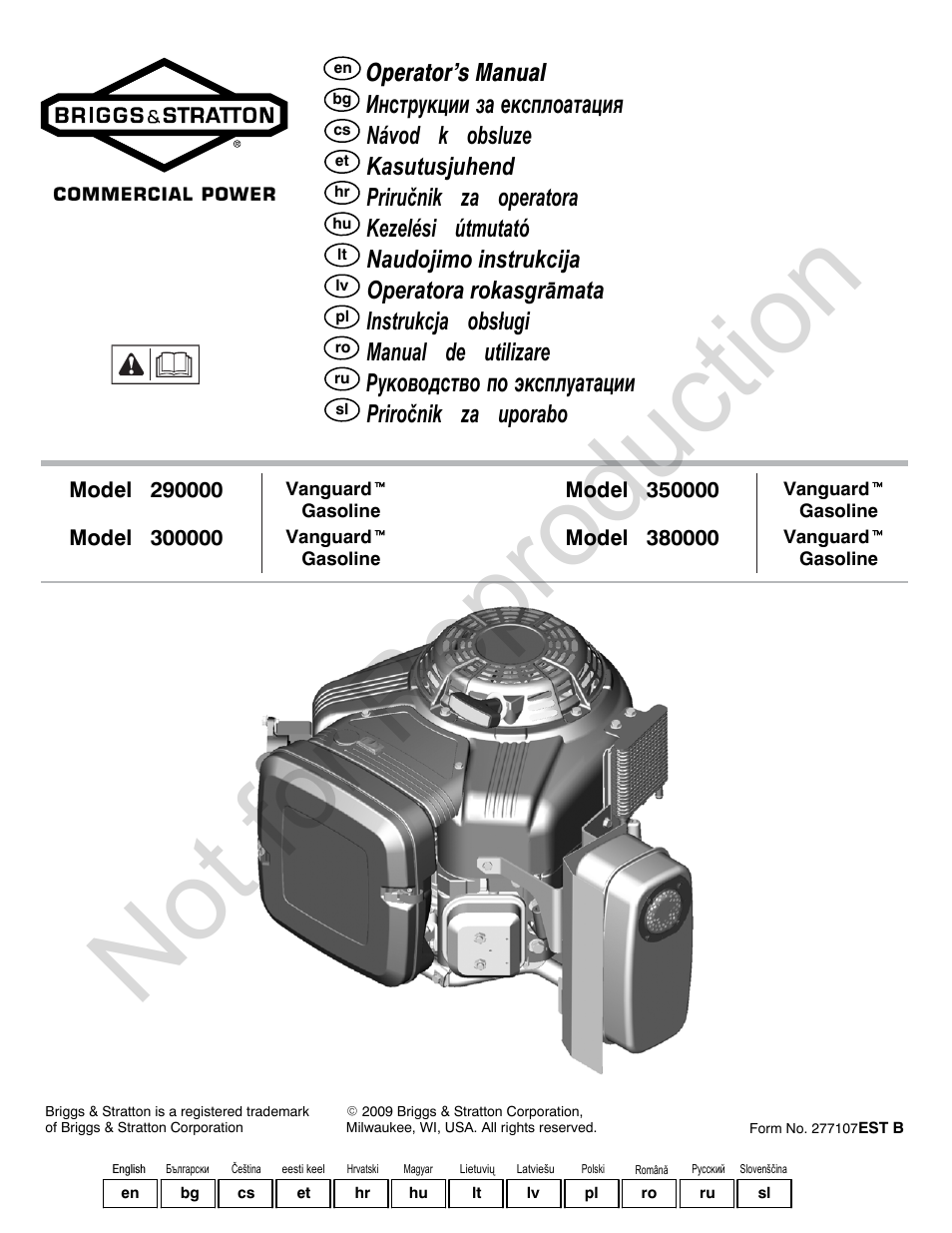 Briggs & Stratton 300000 User Manual | 92 pages