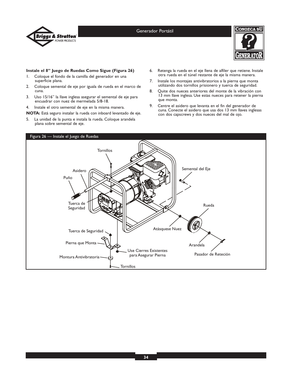 Briggs & Stratton 01654 User Manual | Page 34 / 52