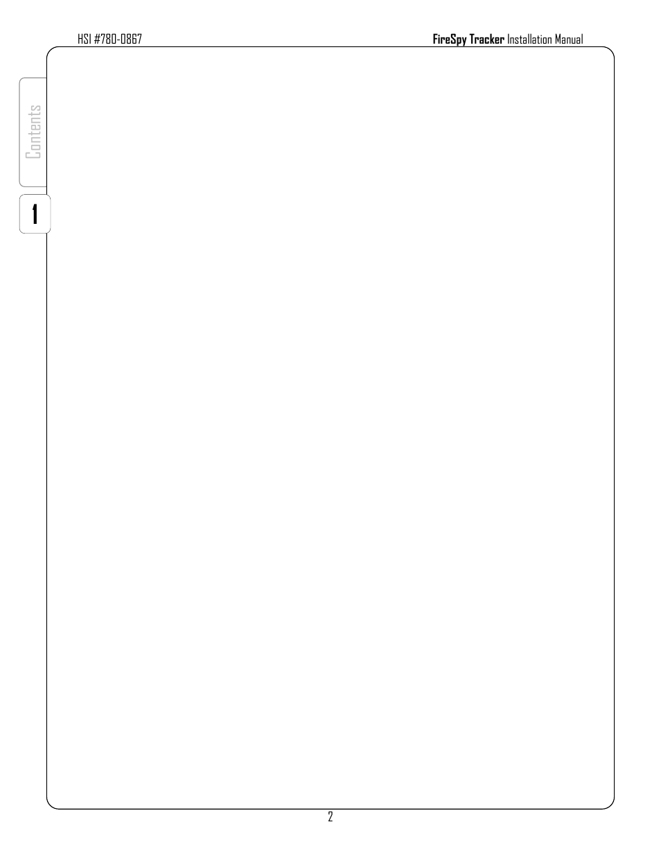 Co nt en ts | Harrington Signal Tracker T8000 - Install Manual User Manual | Page 6 / 48