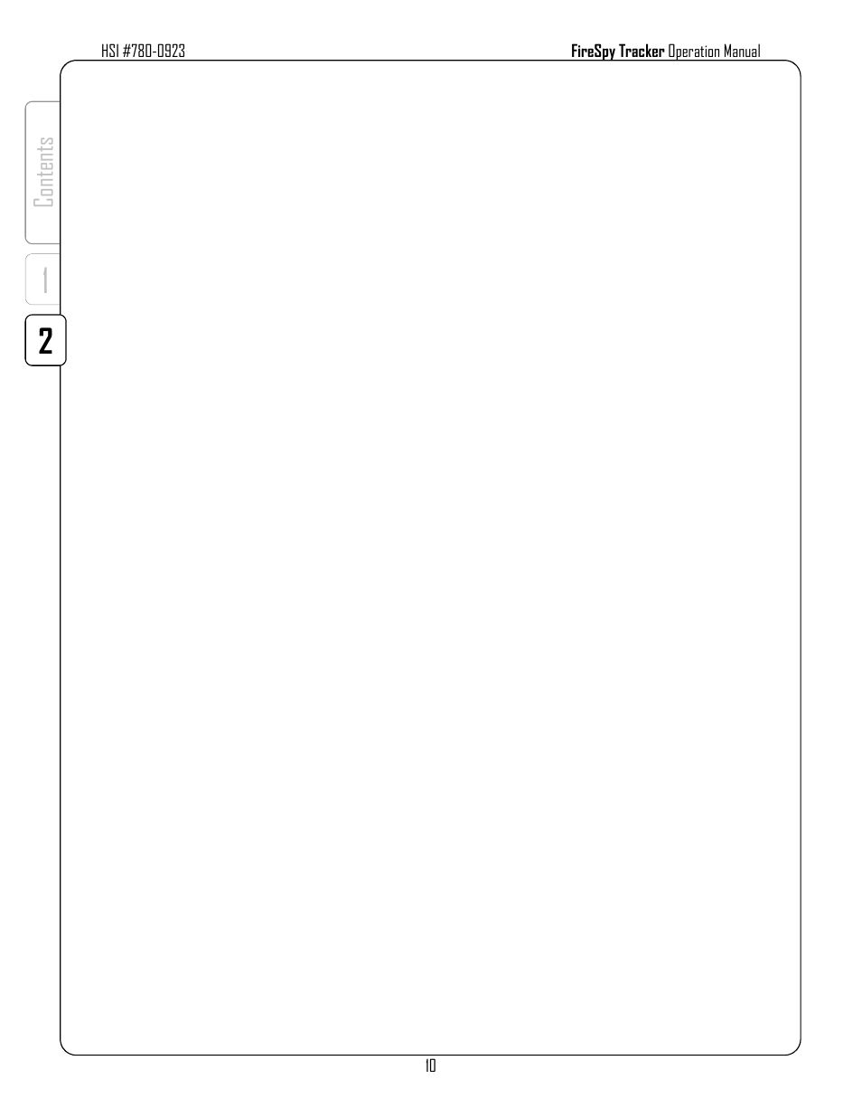 Co nt en ts | Harrington Signal Tracker T8000 - Operation Manual User Manual | Page 14 / 26