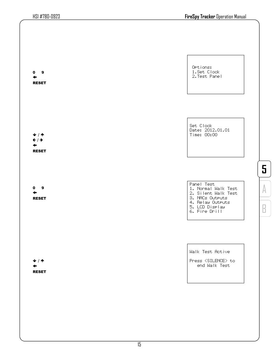 Ba 5, 5 maintenance menu | Harrington Signal Tracker T8000 - Operation Manual User Manual | Page 19 / 26