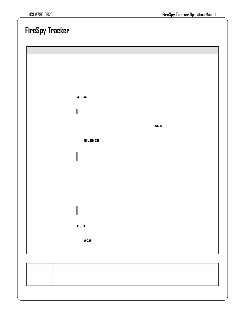 Appendix b. operating instructions, Firespy tracker operating instructions | Harrington Signal Tracker T8000 - Operation Manual User Manual | Page 25 / 26