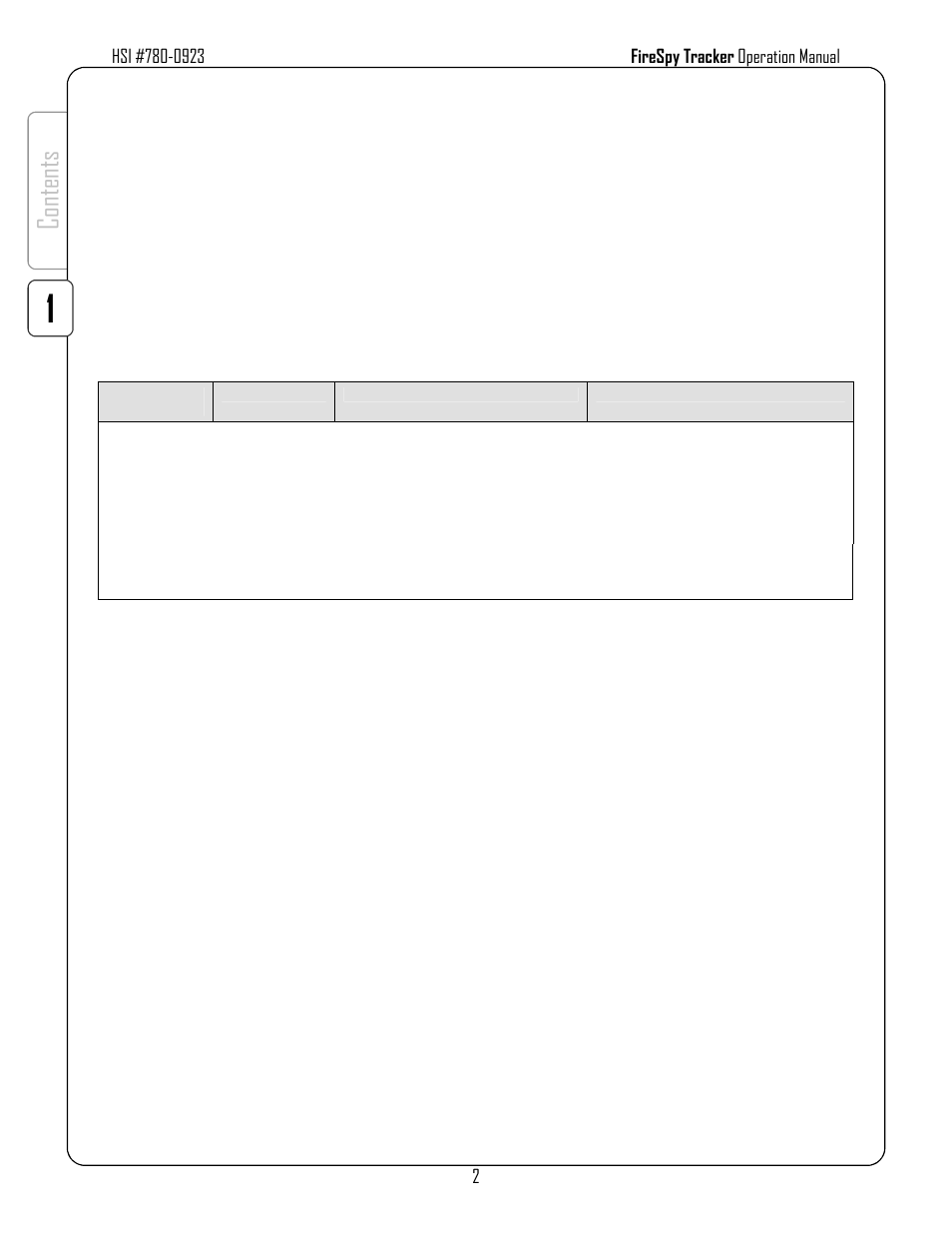 Co nt en ts | Harrington Signal Tracker T8000 - Operation Manual User Manual | Page 6 / 26