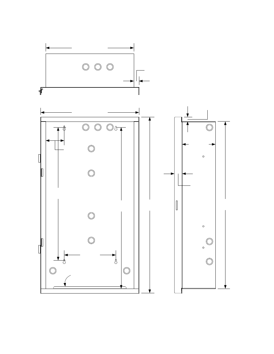 Figure 1: knockouts and mounting holes | Harrington Signal HS-3200 - Install Manual User Manual | Page 18 / 32