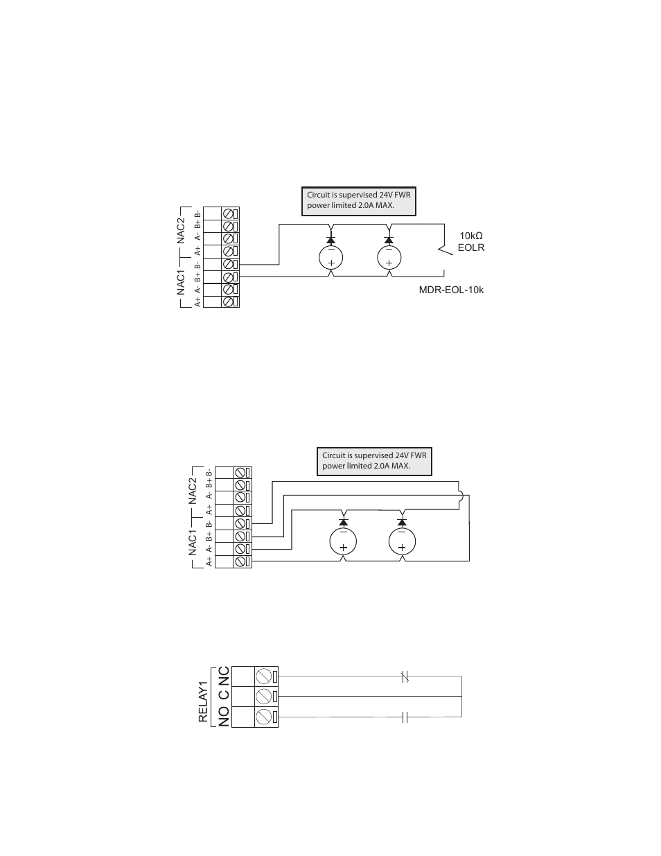 Notification appliance circuit connections, Function relay circuit connections | Harrington Signal HS-3200 - Install Manual User Manual | Page 24 / 32