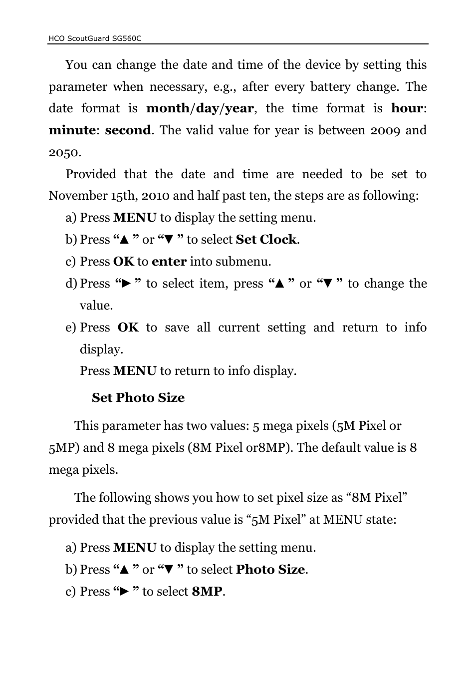 HCO SG560C User Manual | Page 15 / 26