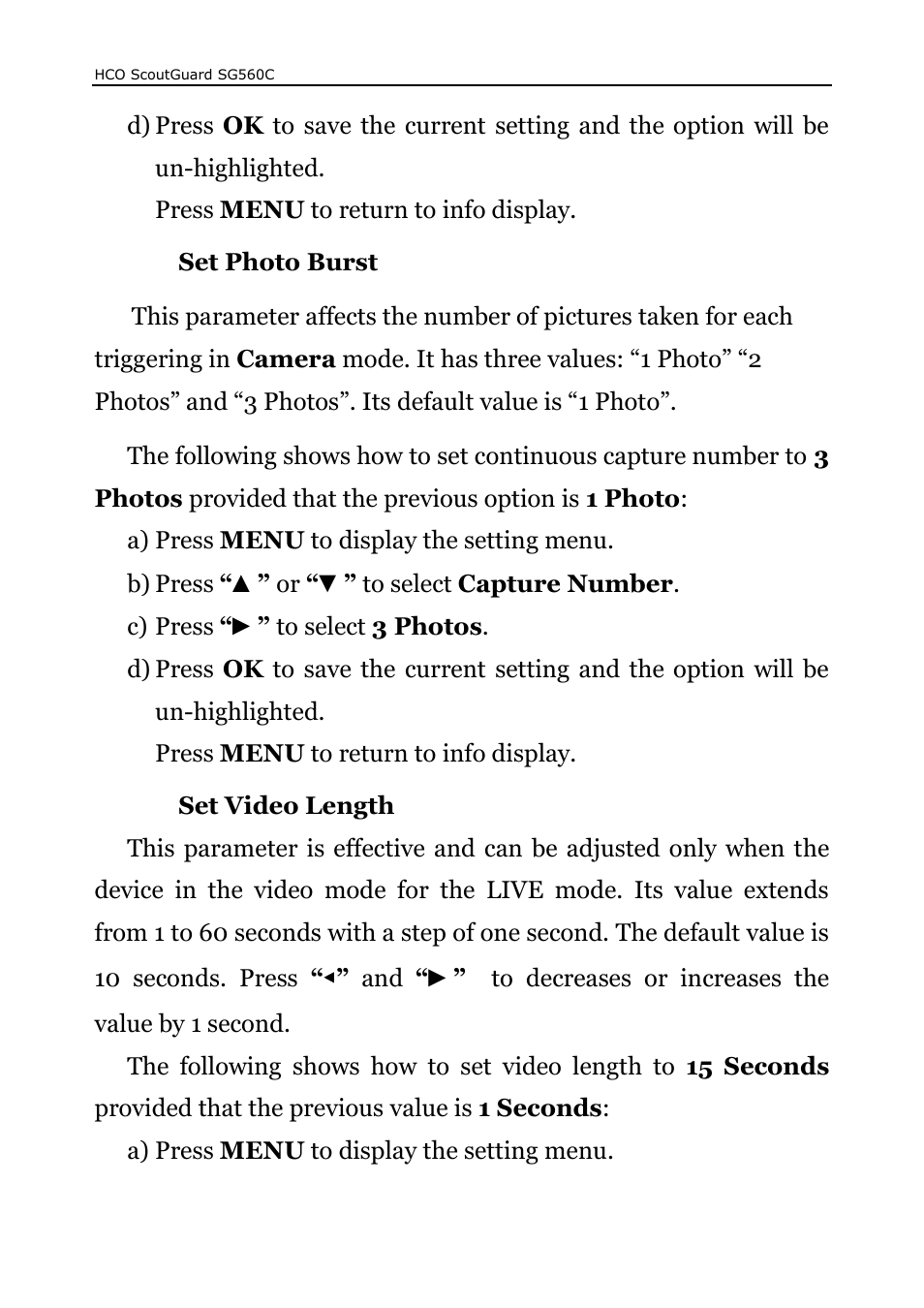 HCO SG560C User Manual | Page 16 / 26