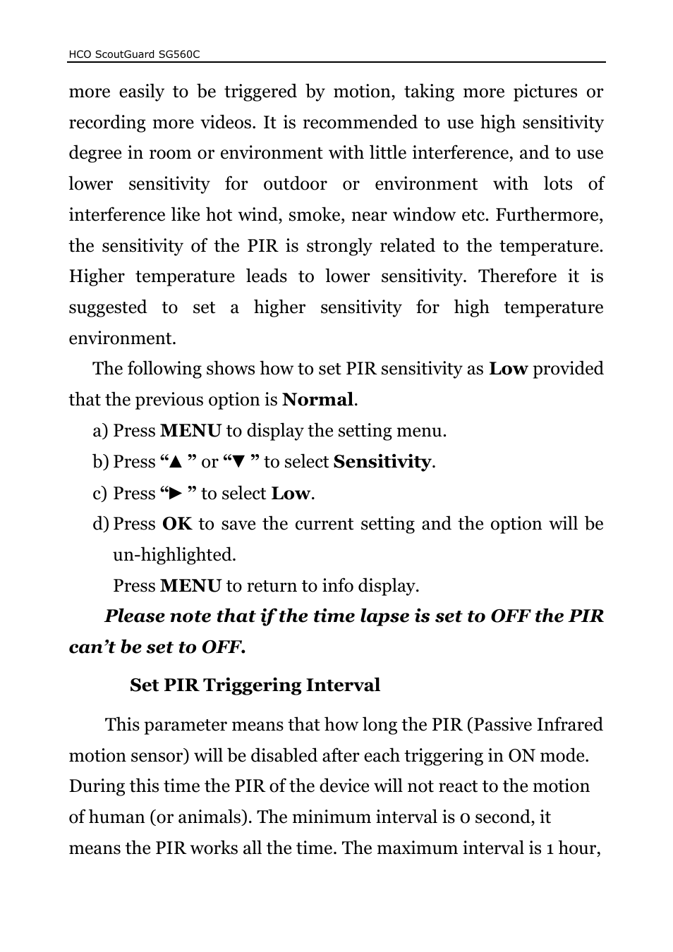 HCO SG560C User Manual | Page 18 / 26