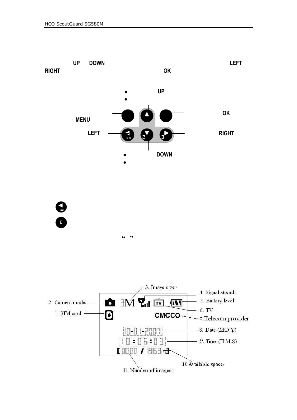 1 navigating, 2 characters, Press the punctuation | HCO SG580M Manual User Manual | Page 6 / 21