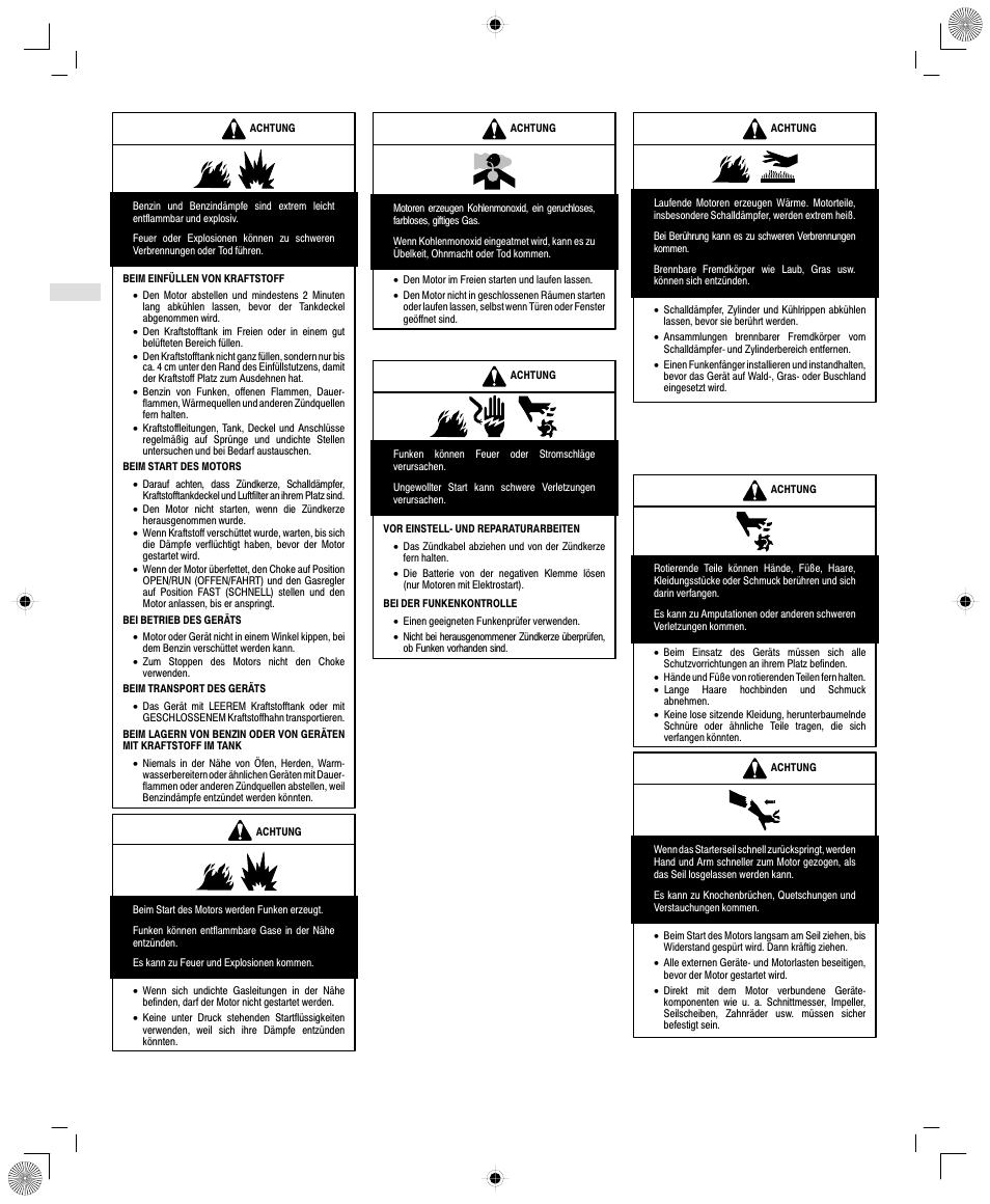 Briggs & Stratton 250400 User Manual | Page 10 / 76