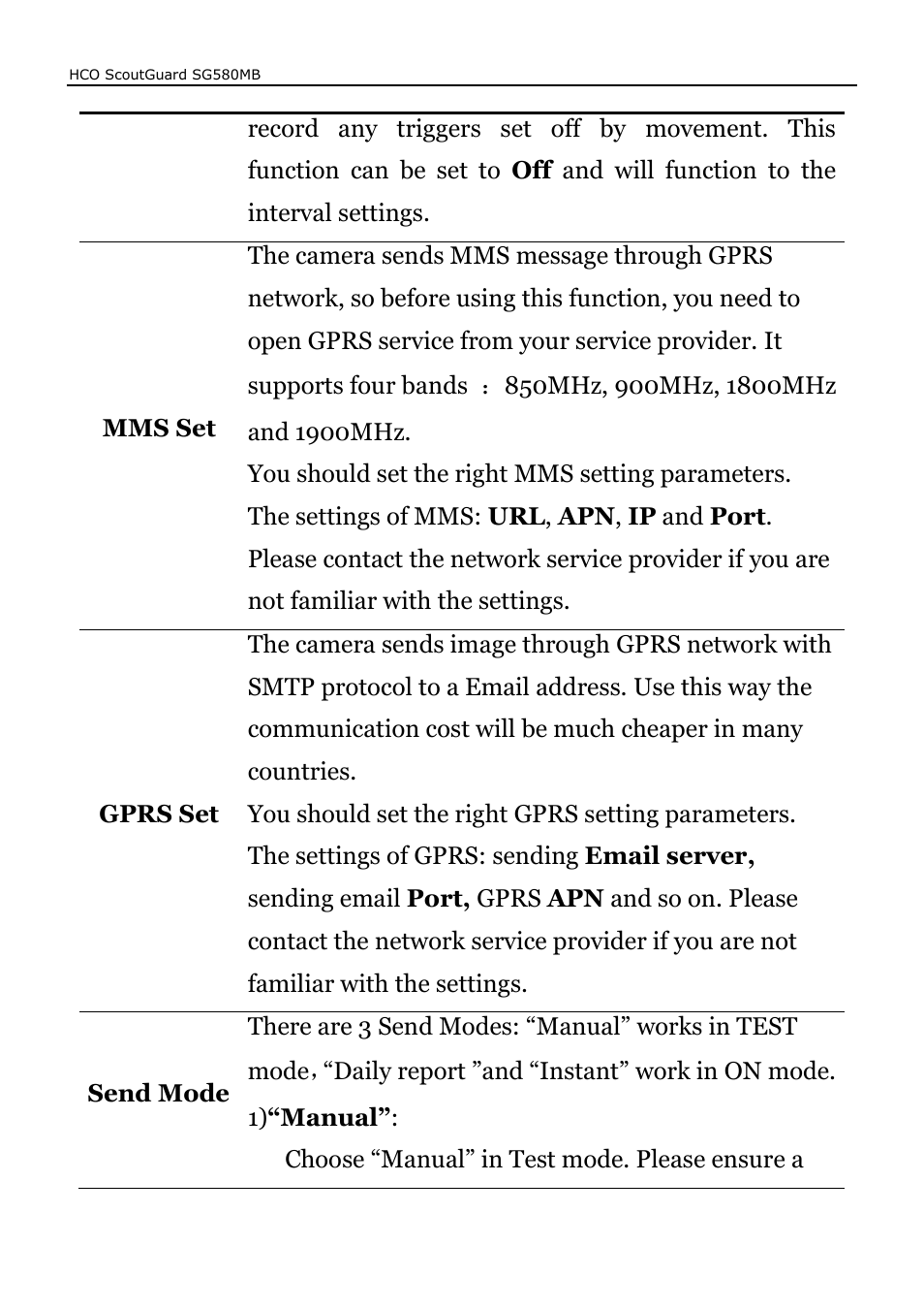 HCO SG580MB Manual User Manual | Page 16 / 38