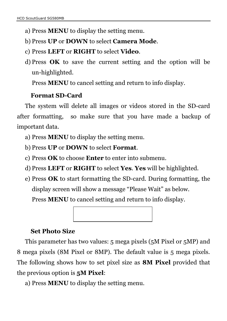 HCO SG580MB Manual User Manual | Page 20 / 38