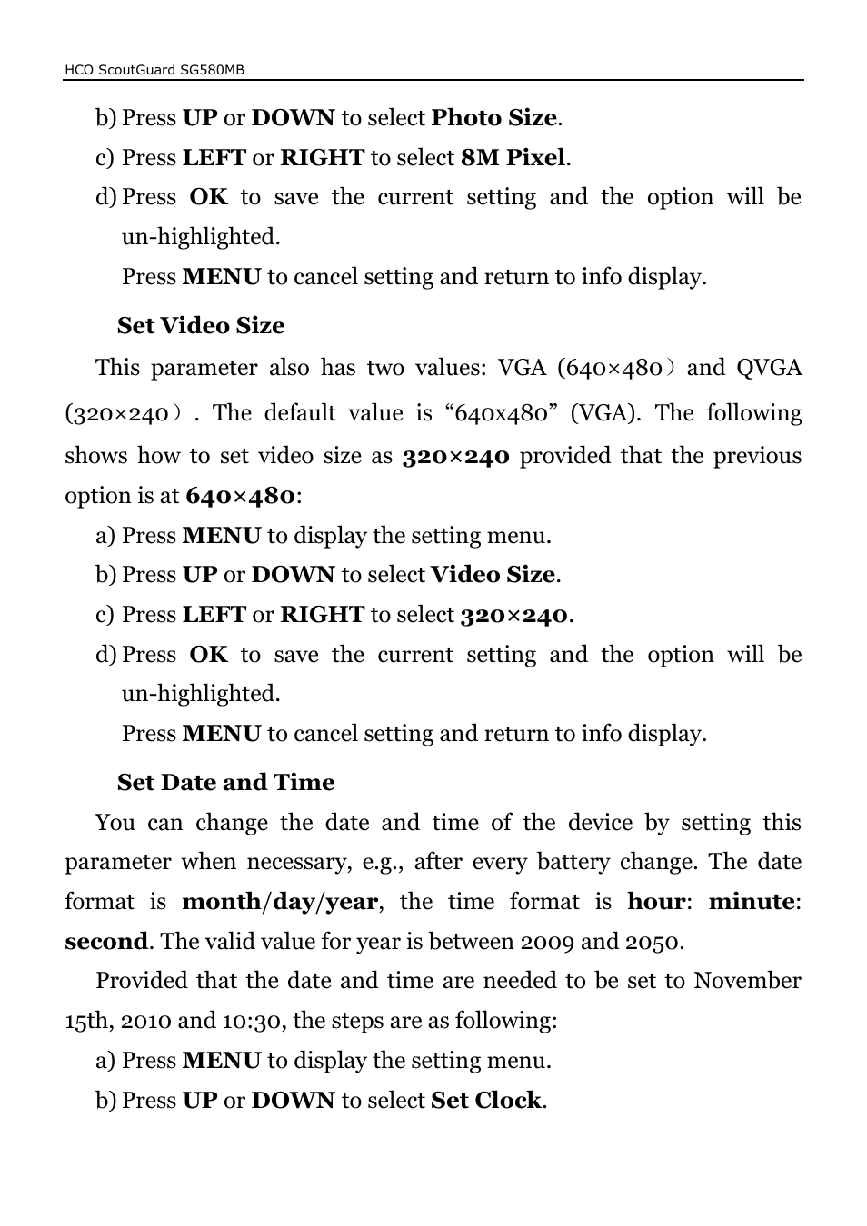 HCO SG580MB Manual User Manual | Page 21 / 38