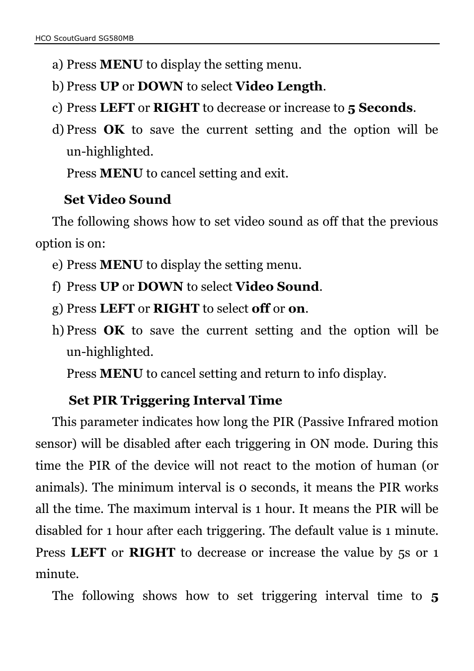 HCO SG580MB Manual User Manual | Page 23 / 38