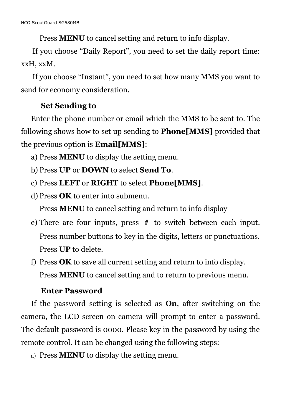 HCO SG580MB Manual User Manual | Page 29 / 38