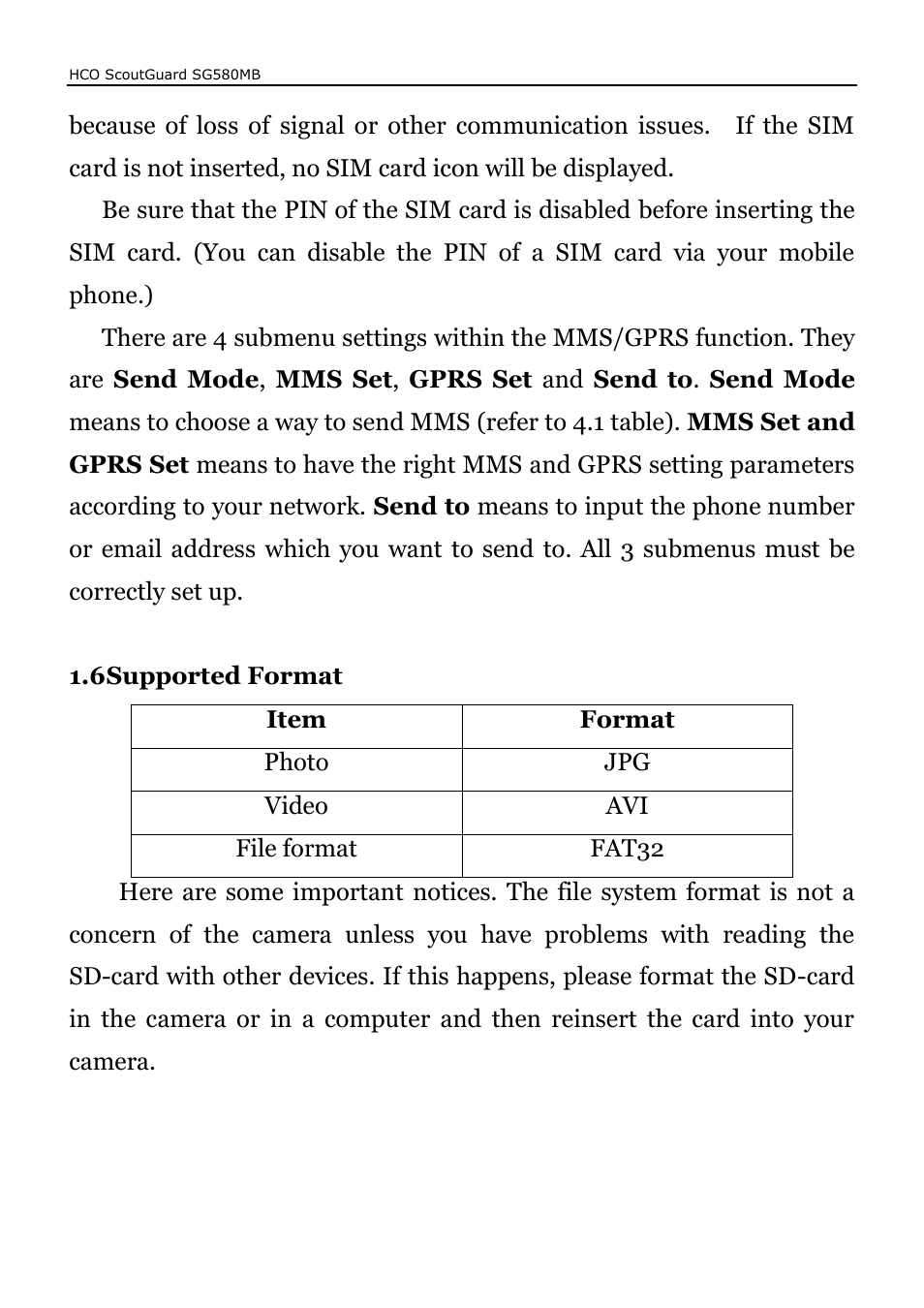 HCO SG580MB Manual User Manual | Page 8 / 38