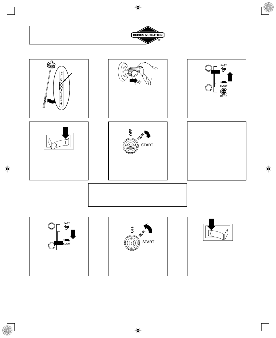 Starting and stopping, Electric (key) starter (if equipped) | Briggs & Stratton 380700  EN User Manual | Page 10 / 20