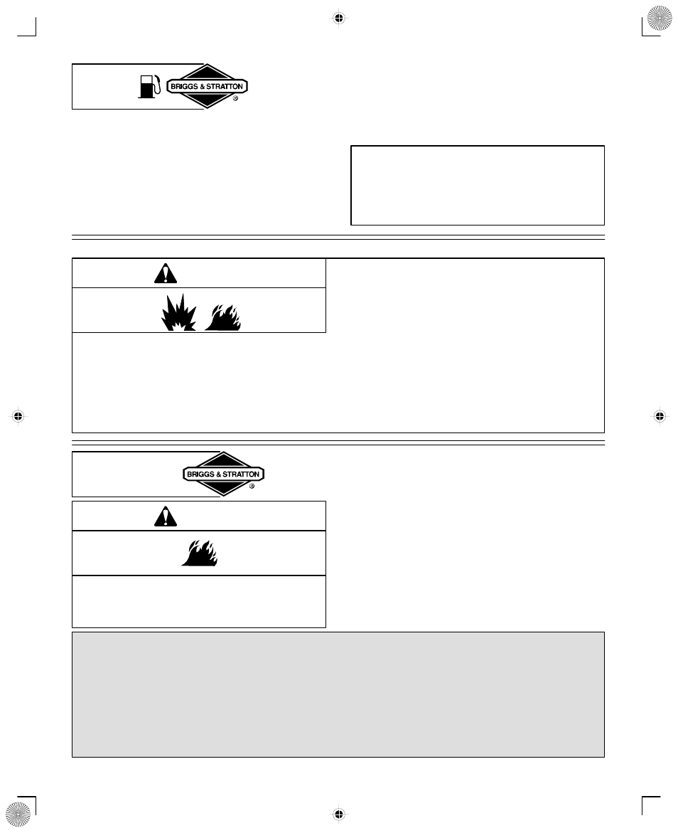 Fuel, Starting, Warning | Briggs & Stratton 380700  EN User Manual | Page 8 / 20