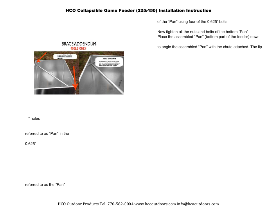 HCO Collapsible Game Feeder User Manual | Page 2 / 2
