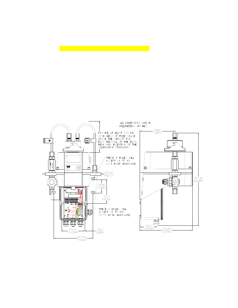 0 installation and commissioning, 1 mounting & site selection | HF scientific AccUView UV %Transmission Monitor User Manual | Page 10 / 39
