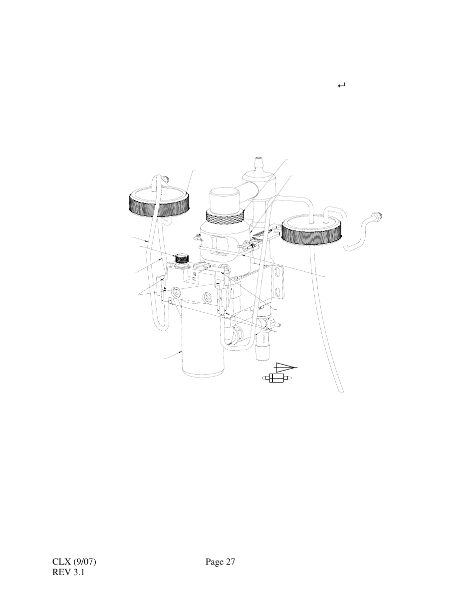 HF scientific CLX Online Residual Chlorine Monitor (Old) User Manual | Page 33 / 37