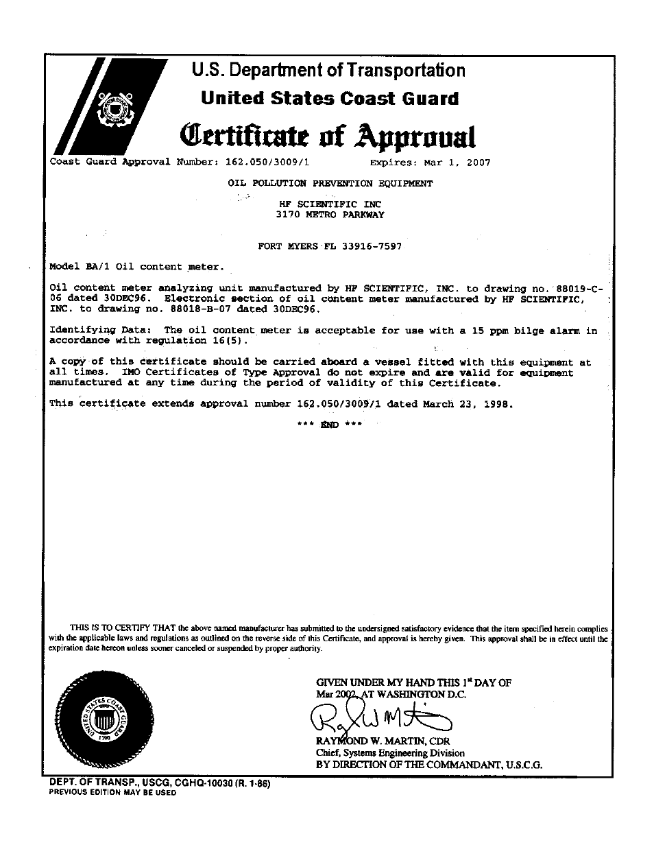 HF scientific Oil Content Bilge Alarm User Manual | Page 29 / 36