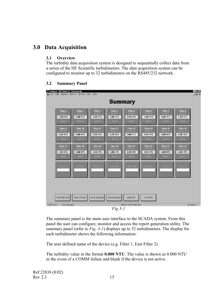 0 data acquisition | HF scientific Online Data Acquisition System User Manual | Page 17 / 31