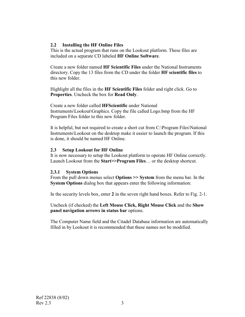 HF scientific Online Data Acquisition System User Manual | Page 5 / 31