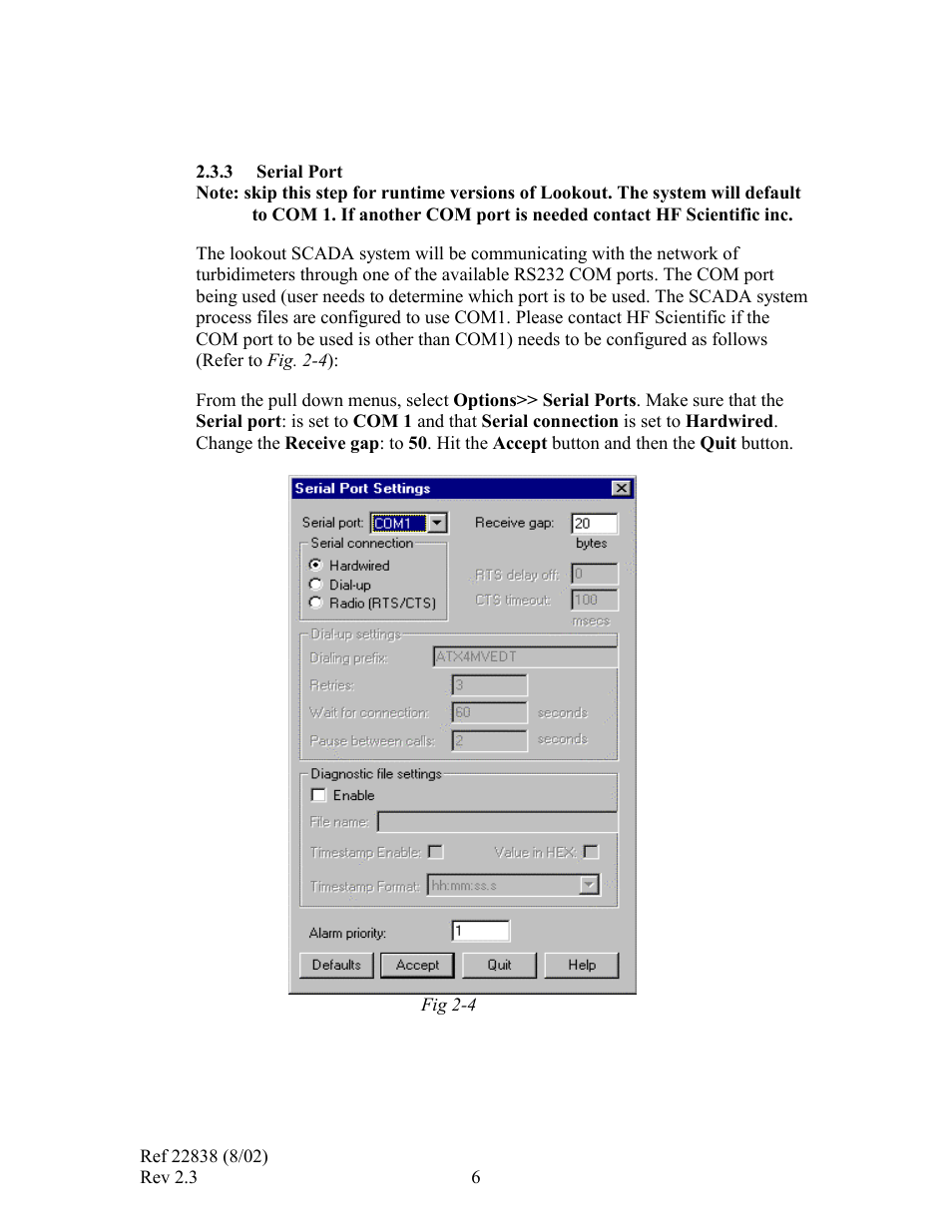 HF scientific Online Data Acquisition System User Manual | Page 8 / 31