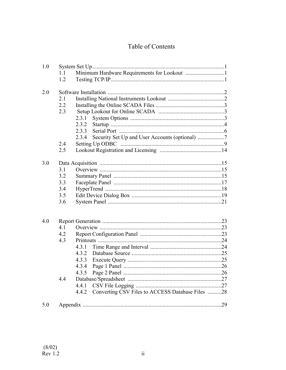 HF scientific Online SCADA System User Manual | Page 2 / 31
