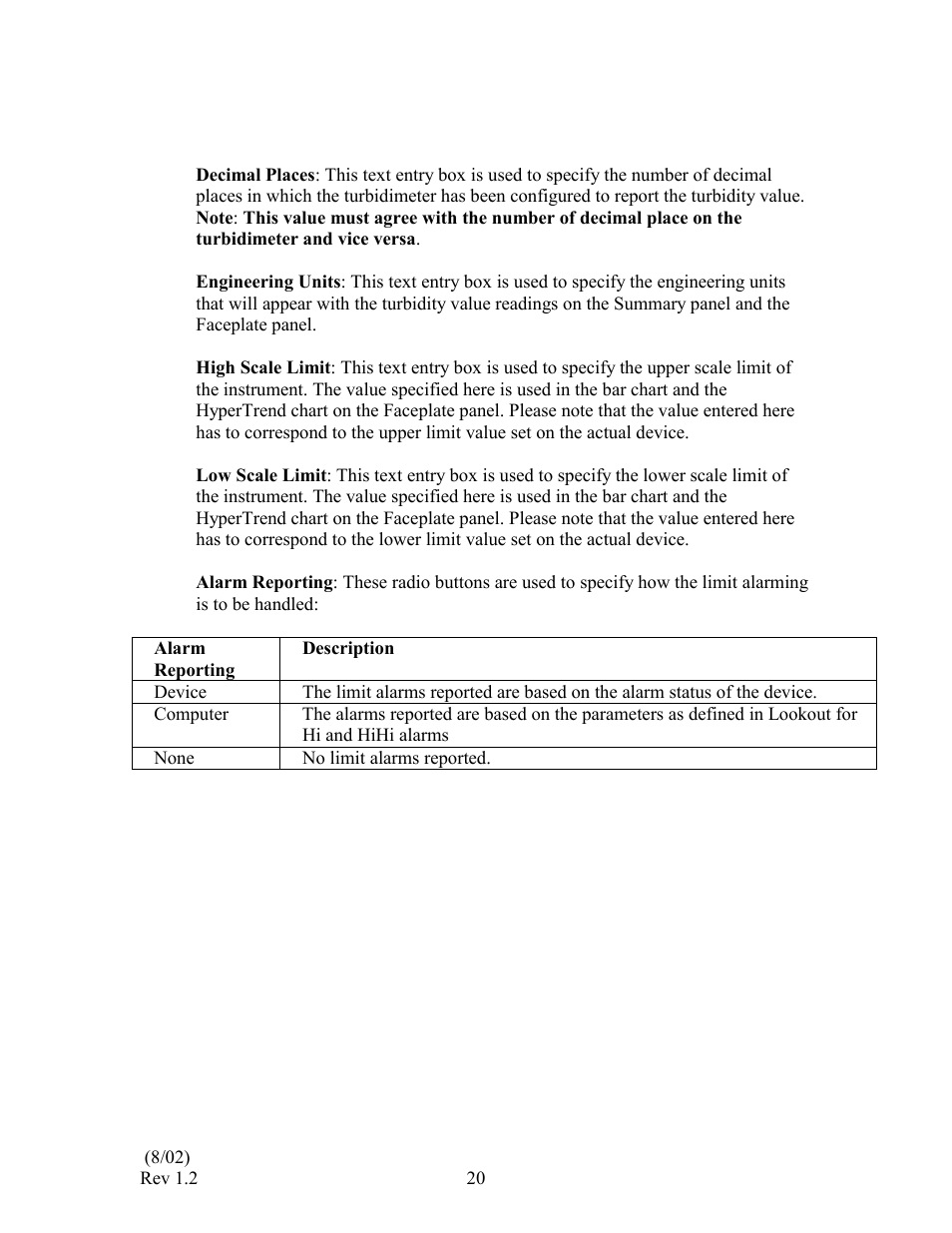 HF scientific Online SCADA System User Manual | Page 22 / 31