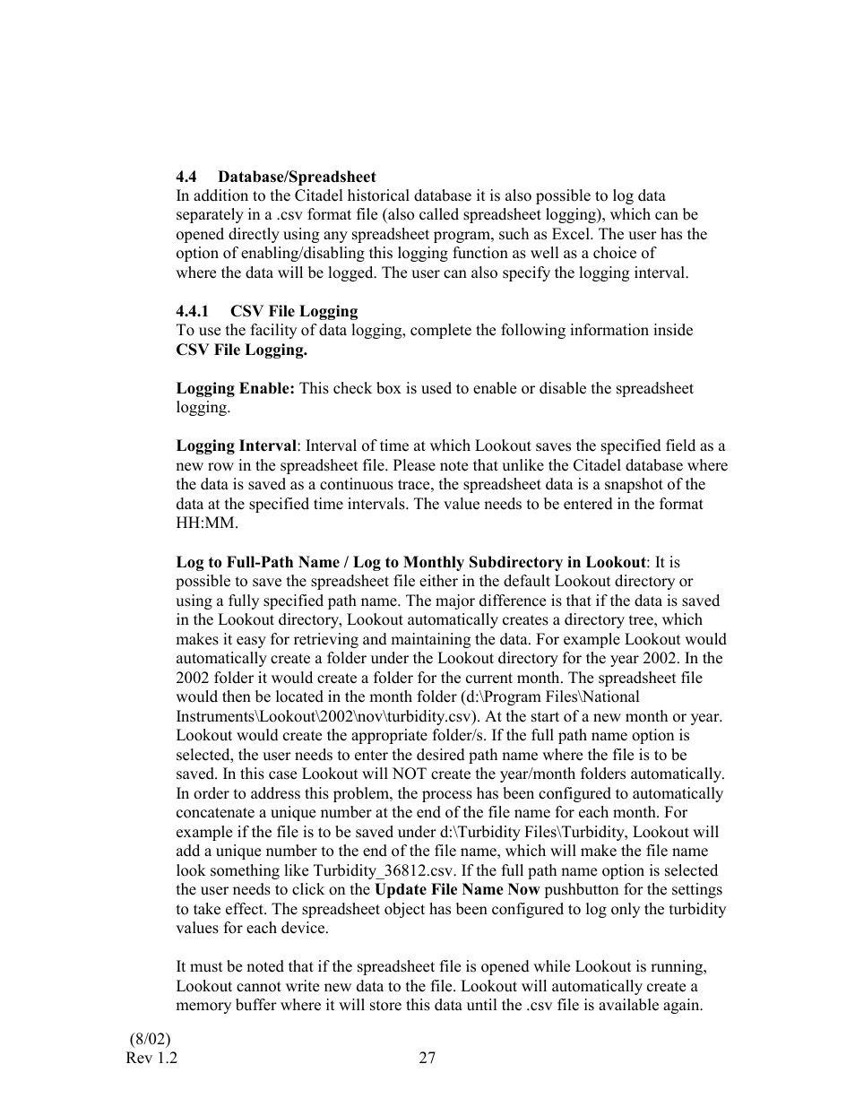 HF scientific Online SCADA System User Manual | Page 29 / 31