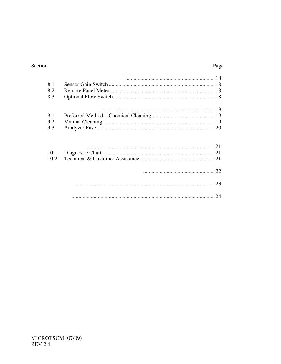 HF scientific MicroTSCM Streaming Current Monitor User Manual | Page 4 / 30