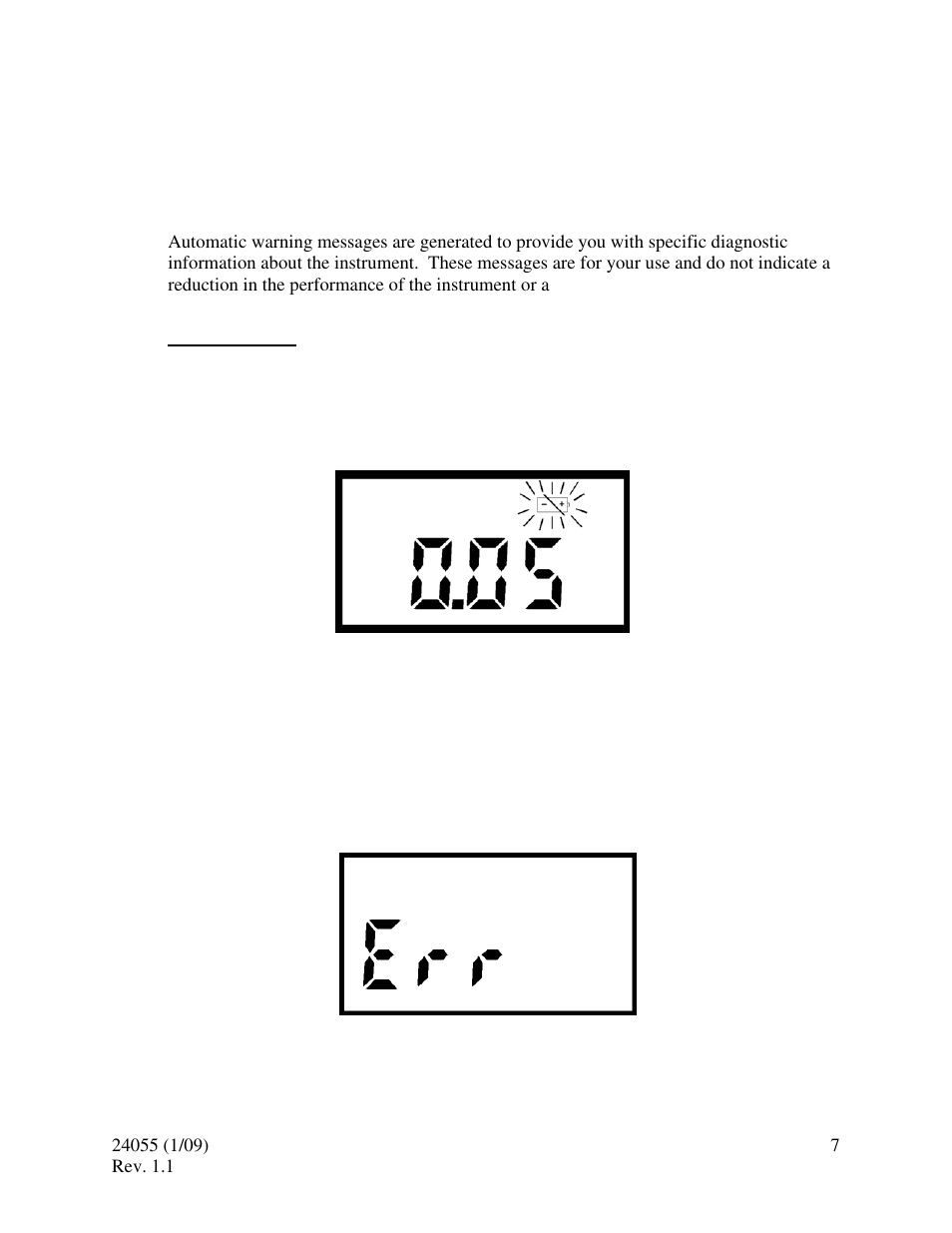 0 troubleshooting, 1 system warning messages, 2 system error messages | HF scientific Chlorine Dioxide Pocket Photometer Field Portable User Manual | Page 11 / 15