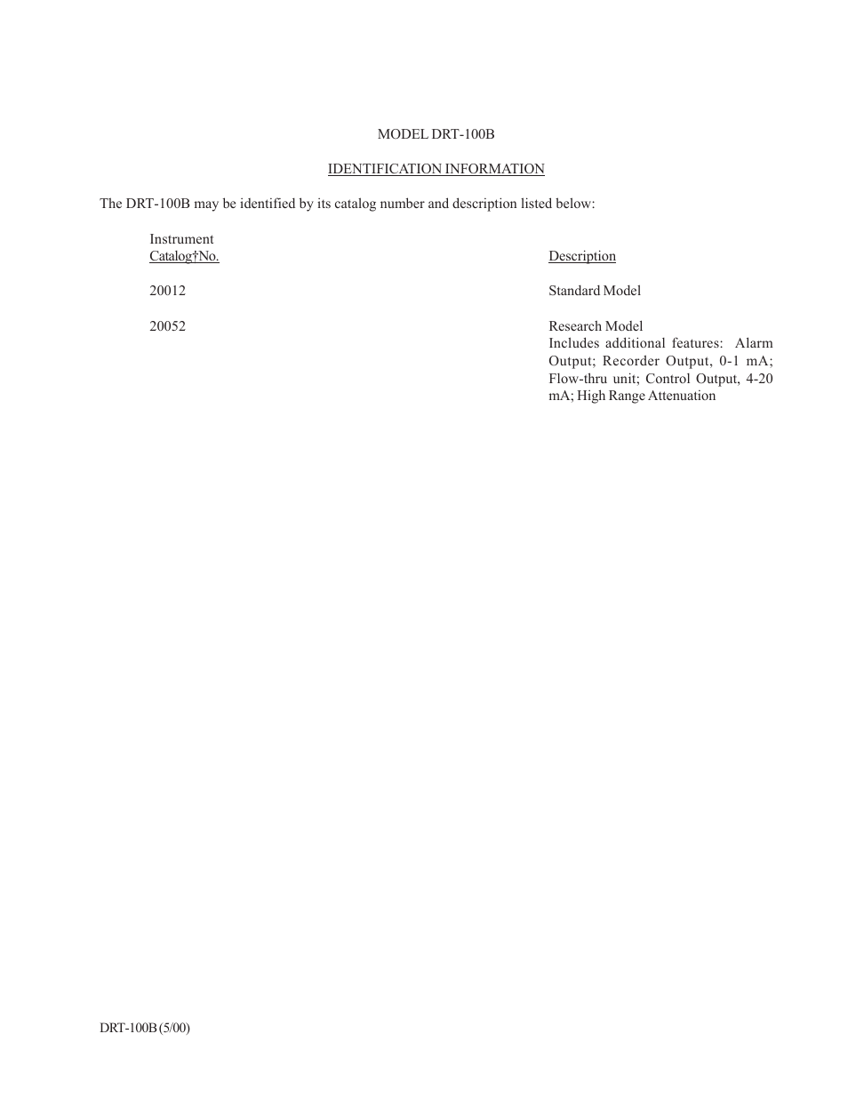 HF scientific DRT-100B Research Turbidimeters User Manual | Page 5 / 21