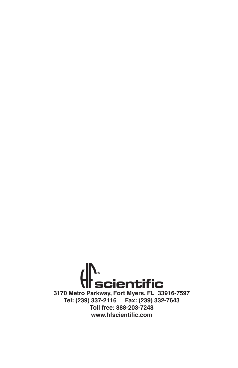 HF scientific DRT-15CE Portable Turbidimeter User Manual | Page 24 / 24