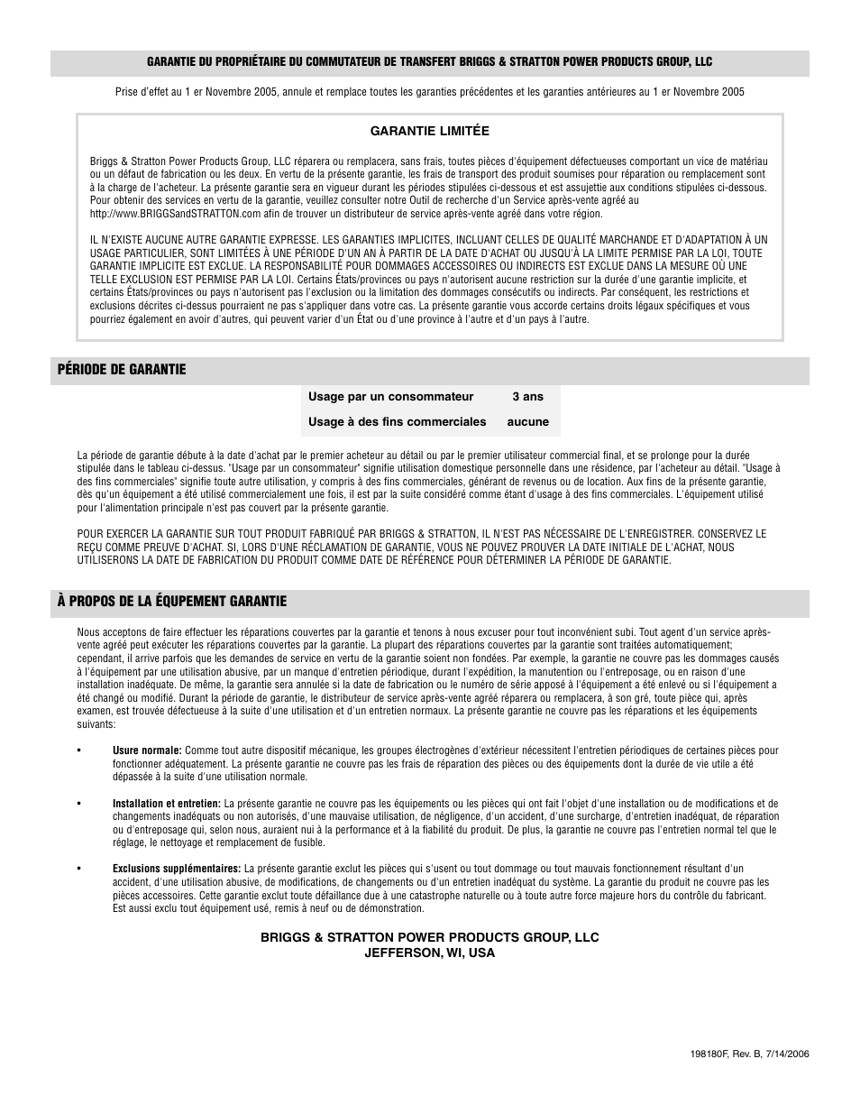 Briggs & Stratton 71017 User Manual | Page 33 / 48