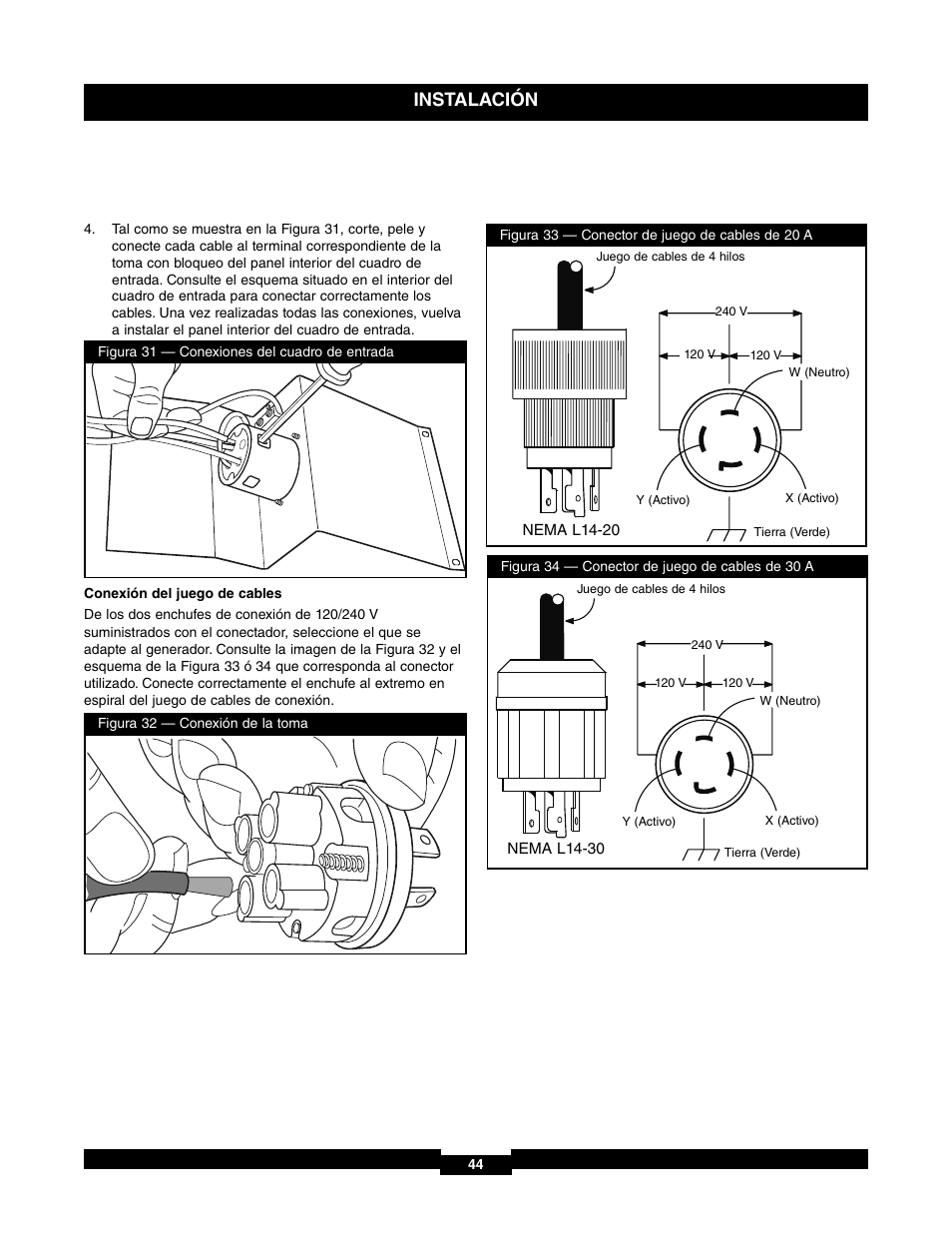 Instalación | Briggs & Stratton 71017 User Manual | Page 44 / 48