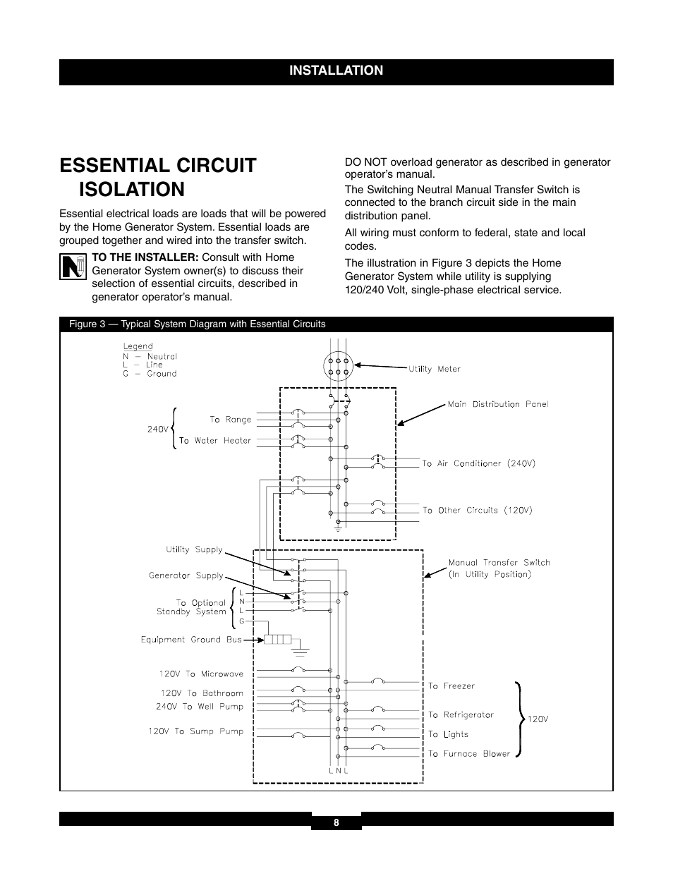 Essential circuit isolation | Briggs & Stratton 71017 User Manual | Page 8 / 48