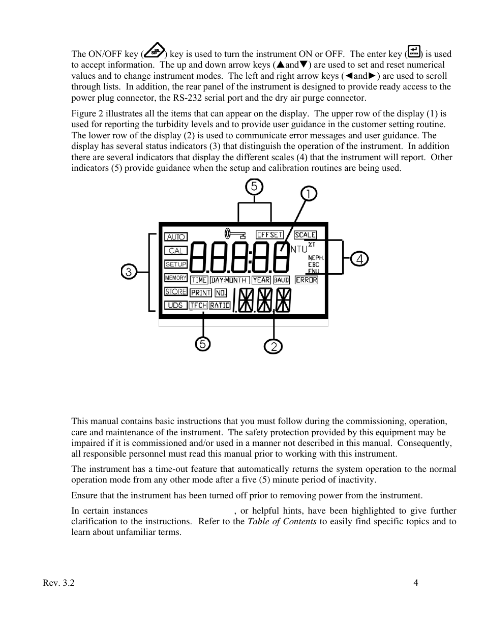 Safety, Routine operation, Measurement principle & methodology | HF scientific Micro1000 Laboratory Turbidimeter - 0-10,000 NTU User Manual | Page 10 / 33