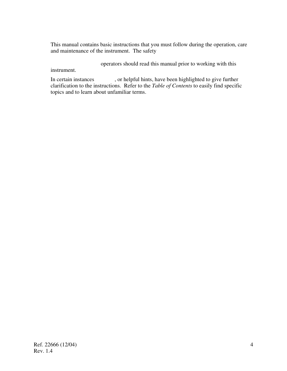 Safety, 0 safety | HF scientific MicroTPI Field Portable Turbidimeter (Old) User Manual | Page 8 / 19