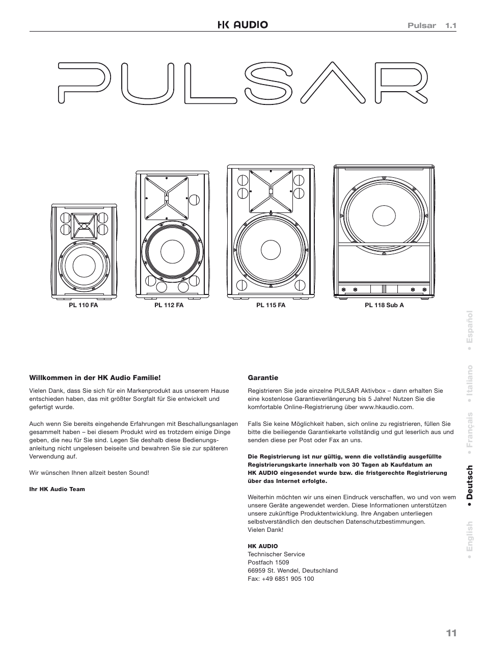 HK Audio PL 118 Sub A User Manual | Page 11 / 48