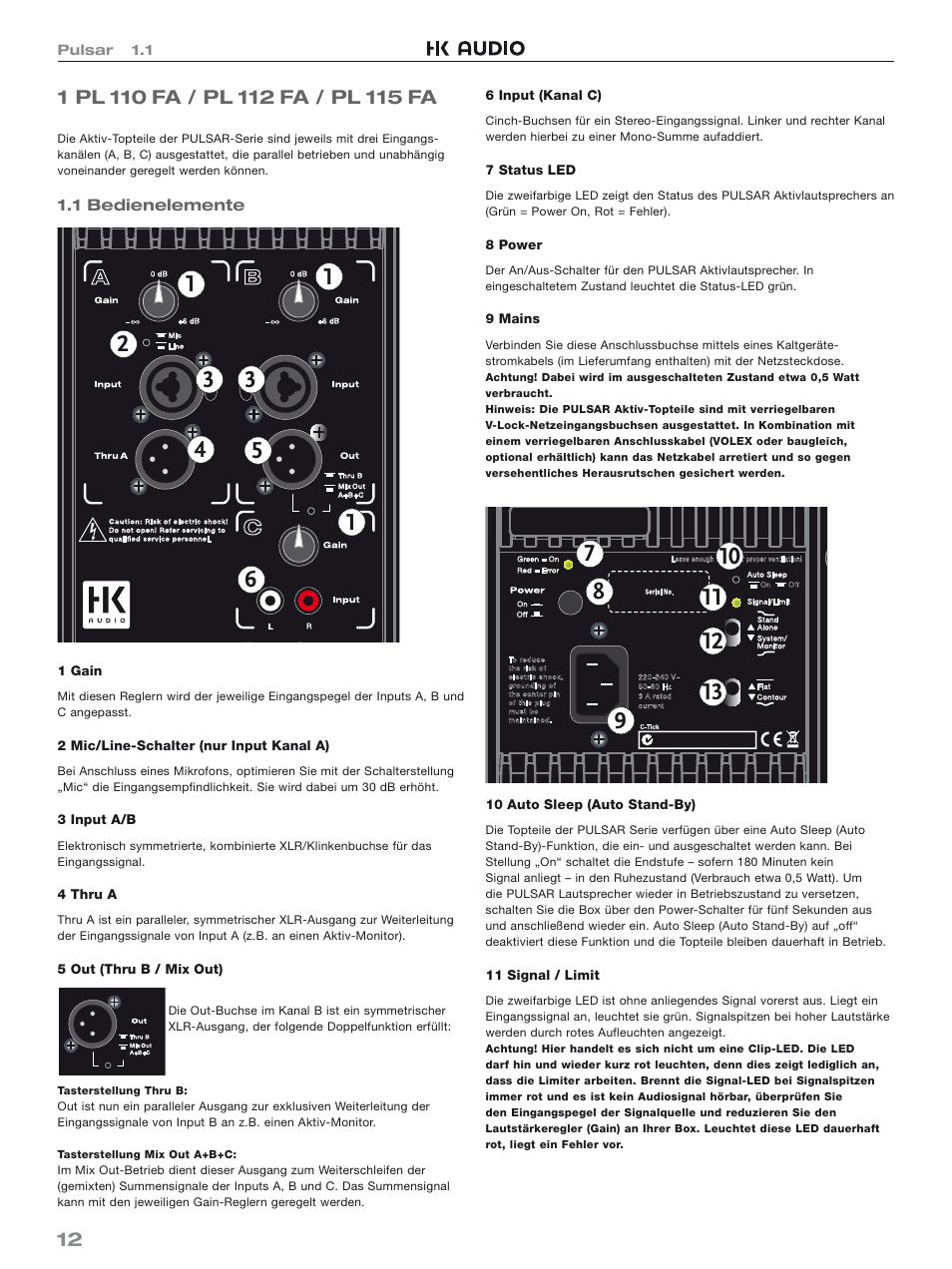 HK Audio PL 118 Sub A User Manual | Page 12 / 48