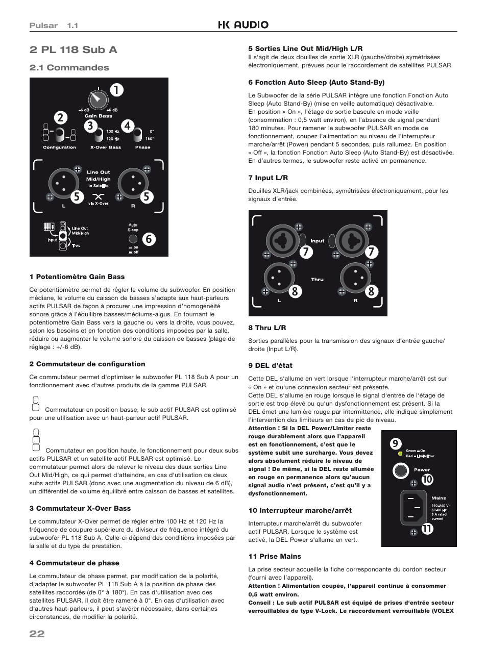 HK Audio PL 118 Sub A User Manual | Page 22 / 48