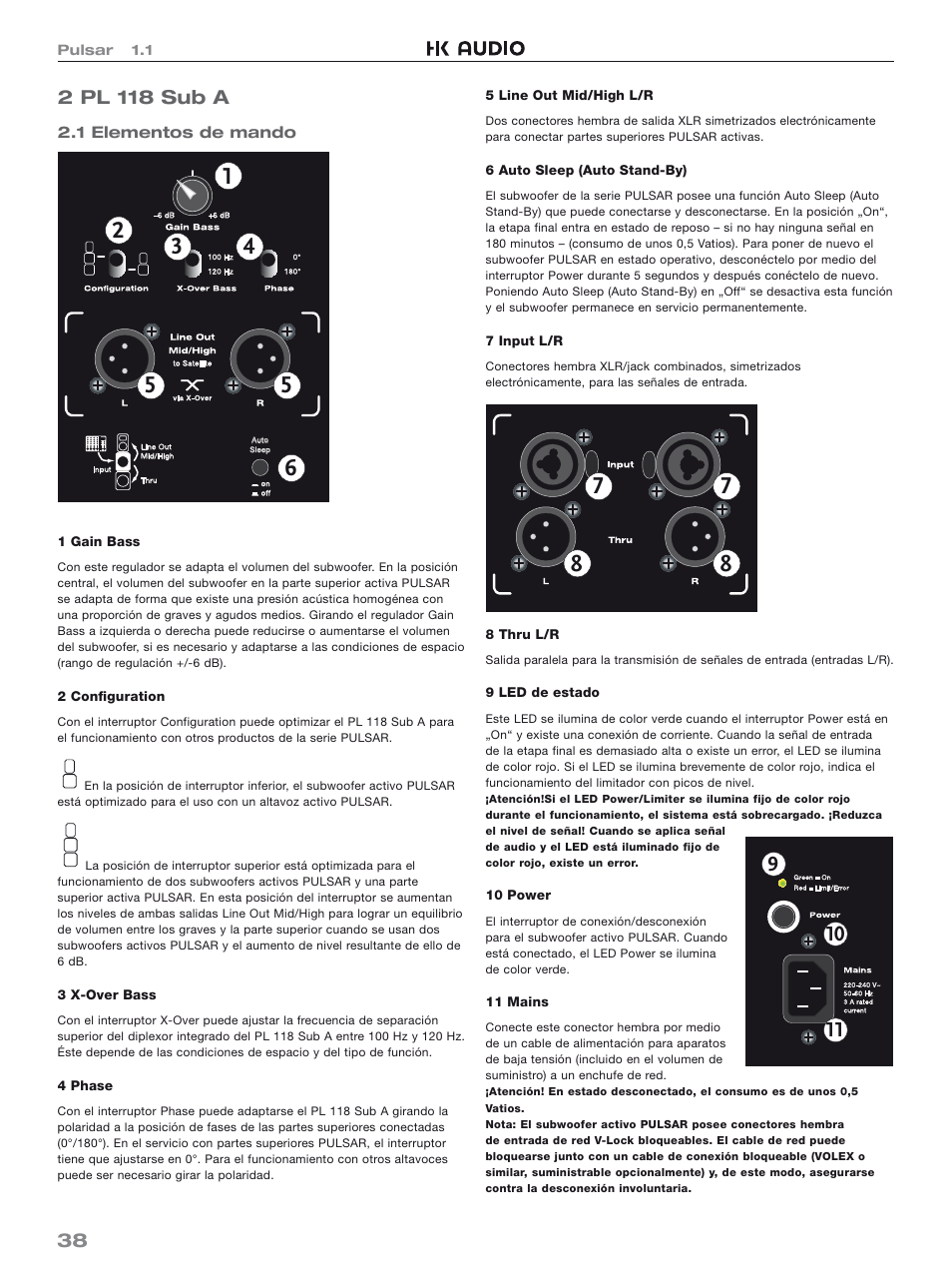 HK Audio PL 118 Sub A User Manual | Page 38 / 48